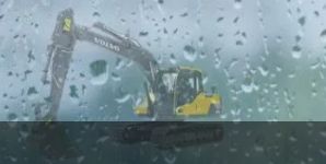 沃分享丨雨天挖掘機(jī)正確停放方式